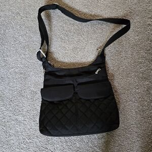 Travelon Crossbody Black Quilted Purse Shoulder bag